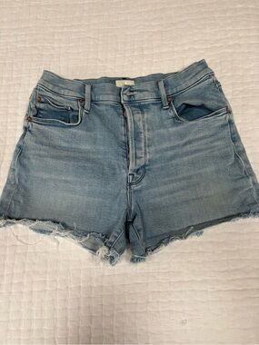 MOTHER The Proper Short Cutting Class Denim Shorts Size 27 Light Wash